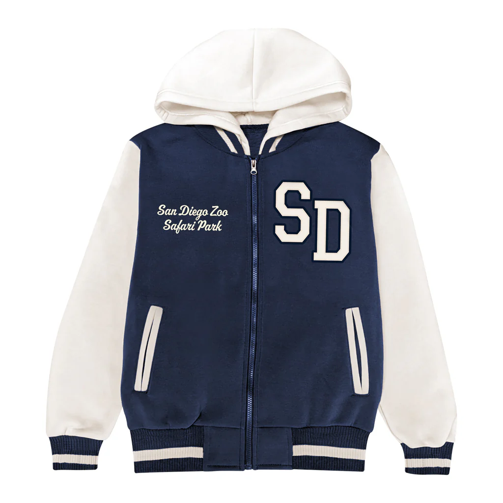 African Elephant Kids Varsity Jacket - Image 2