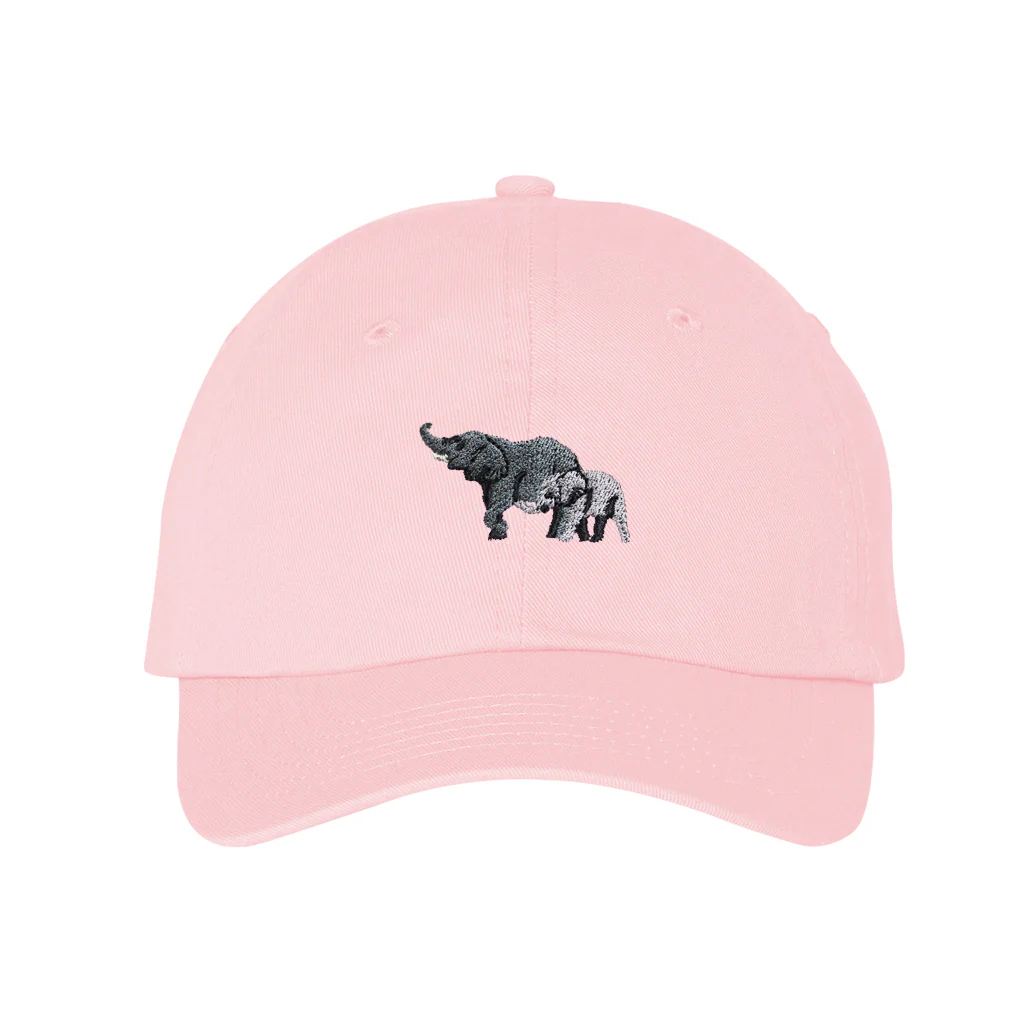 Elephant Mom & Calf Kids Baseball Cap
