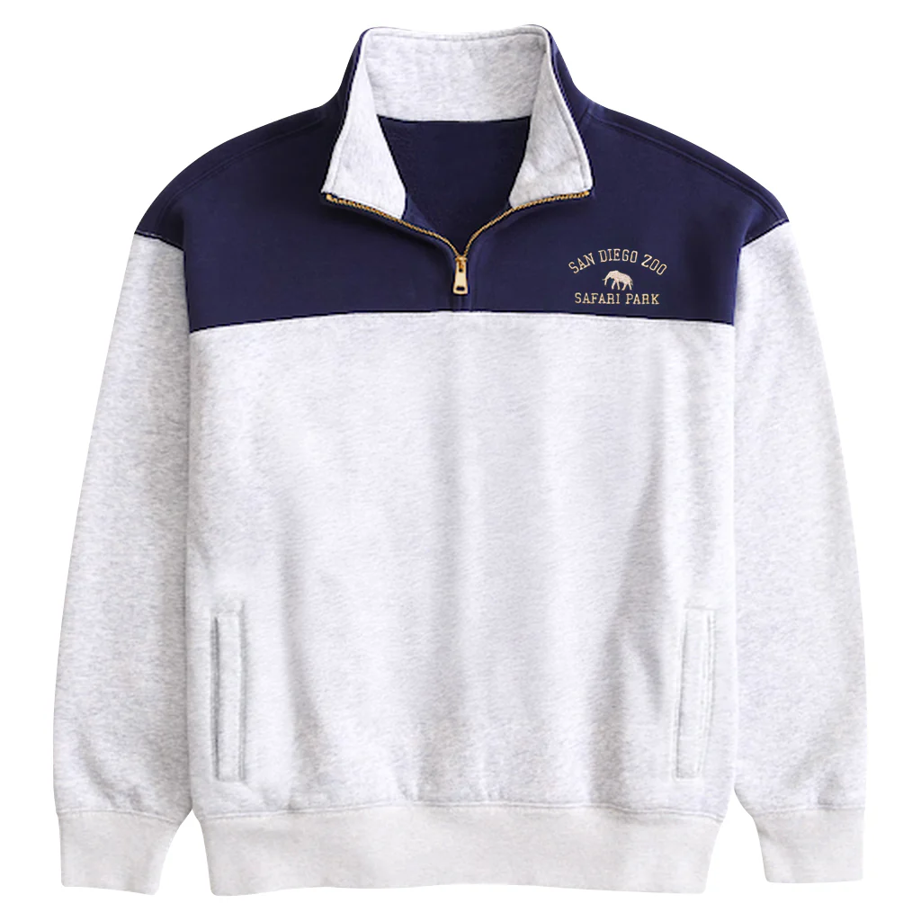 Elephant Quarter Zip Sweatshirt