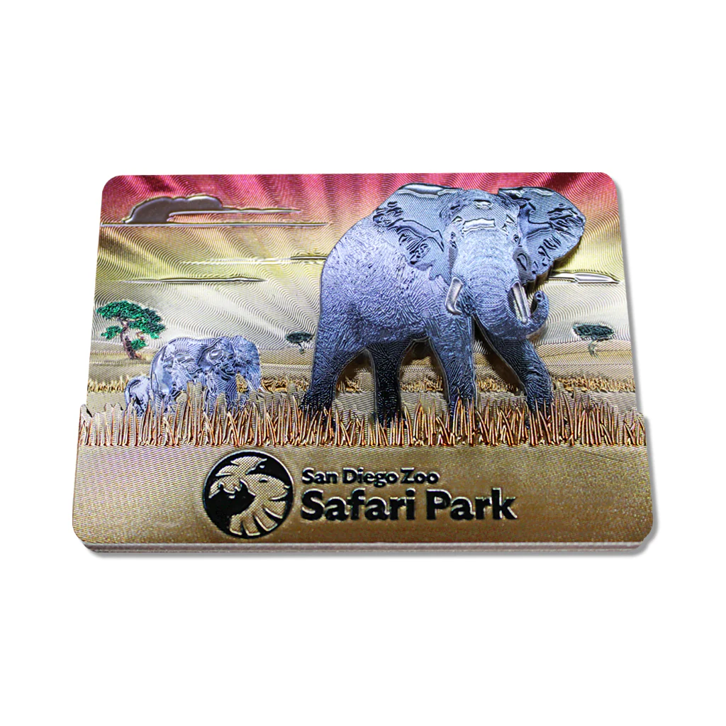 Elephant Savannah Foil Magnet