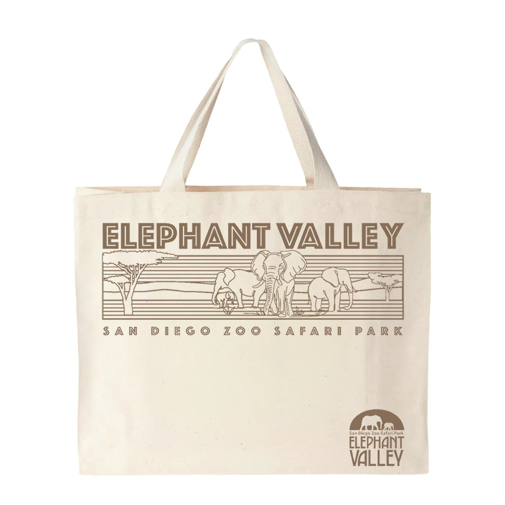 Elephant Valley Canvas Tote