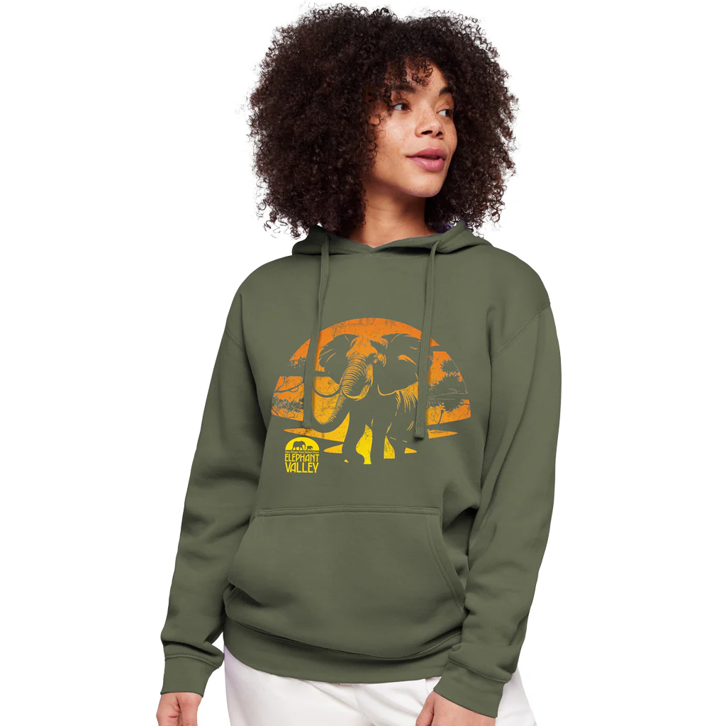 Elephant Valley Sunset Hooded Sweatshirt - Image 2