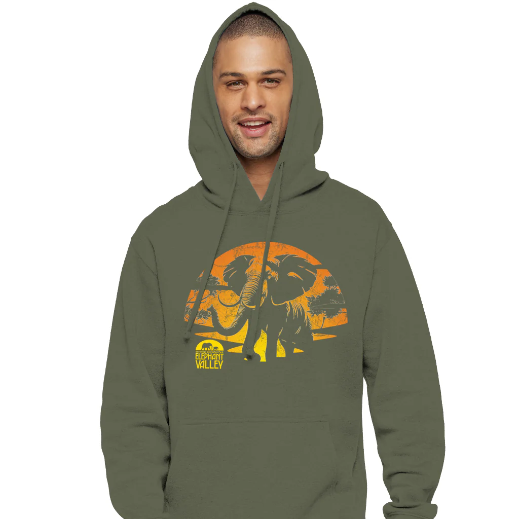 Elephant Valley Sunset Hooded Sweatshirt - Image 3