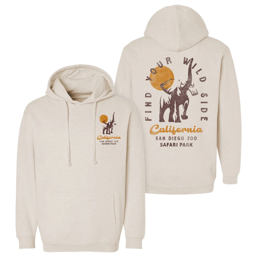 Find Your Wild Side Elephant Hooded Sweatshirt