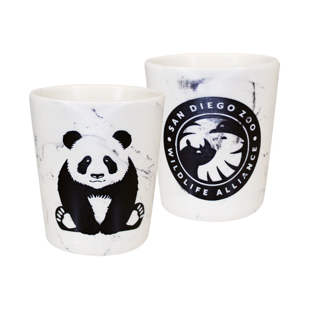 Giant Panda Shot Glass - Black Marble