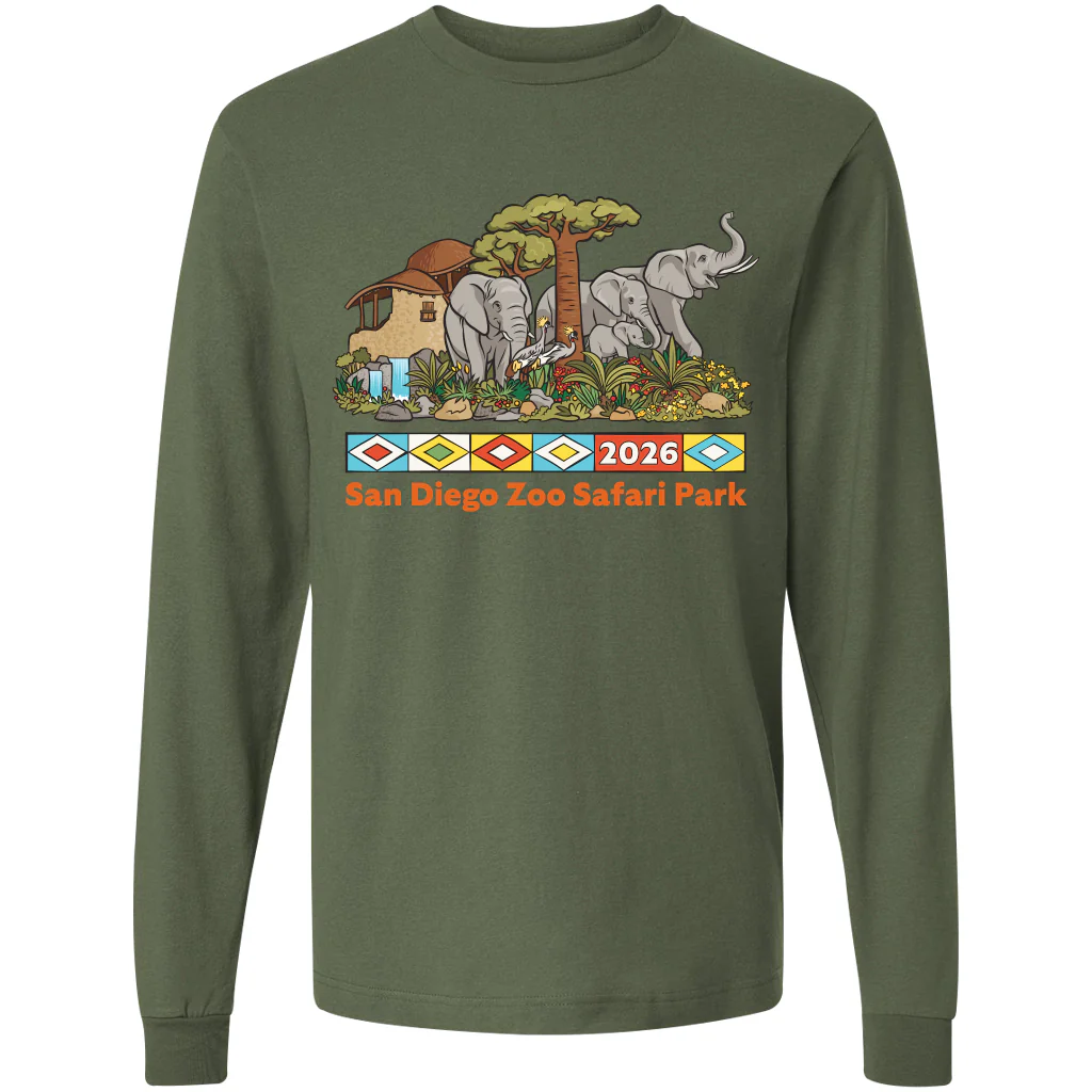 Giant Strides Elephant Long Sleeve Tee