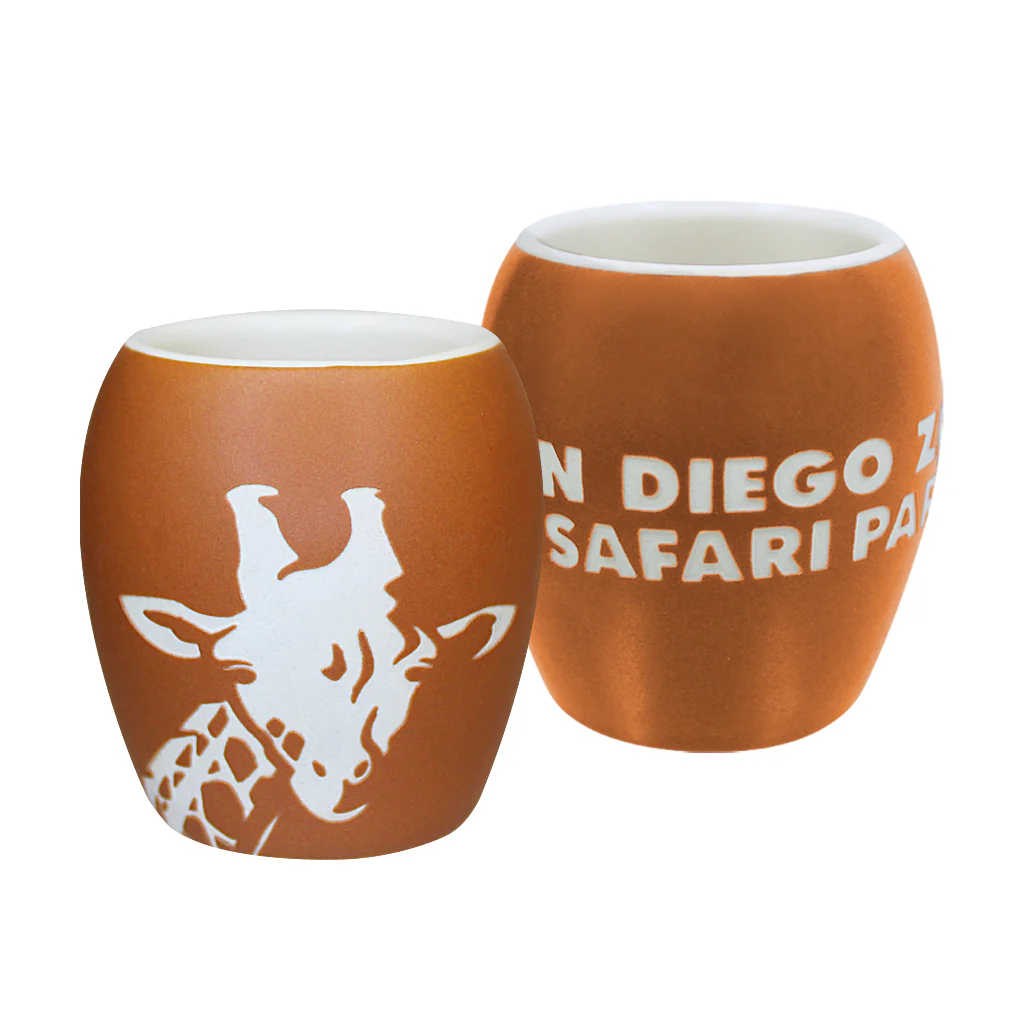 Giraffe Matte Terracotta Etched Shot Glass