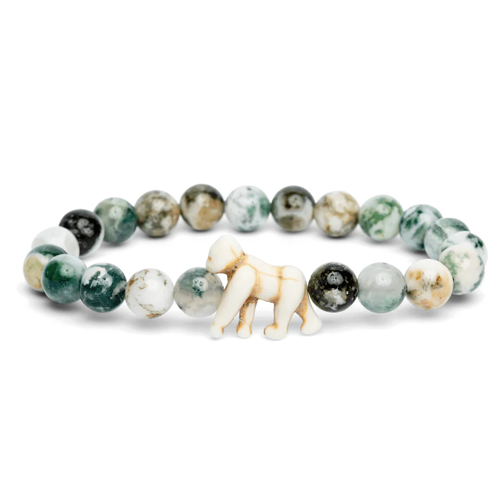 Gorilla Fahlo Tracking Bracelet - Rainforest Stone