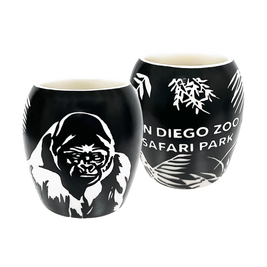 Gorilla Matte Black Etched Shot Glass
