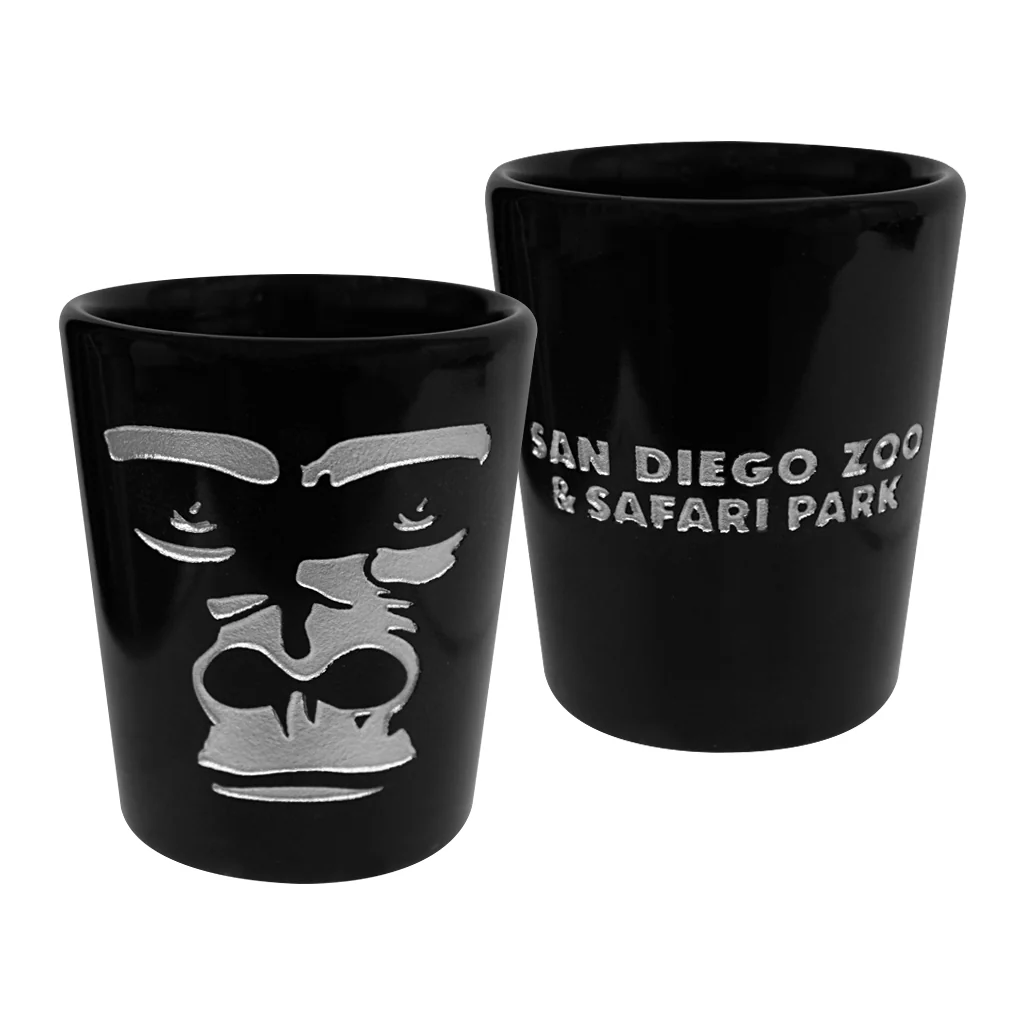 Gorilla Shadow Etched Shot Glass