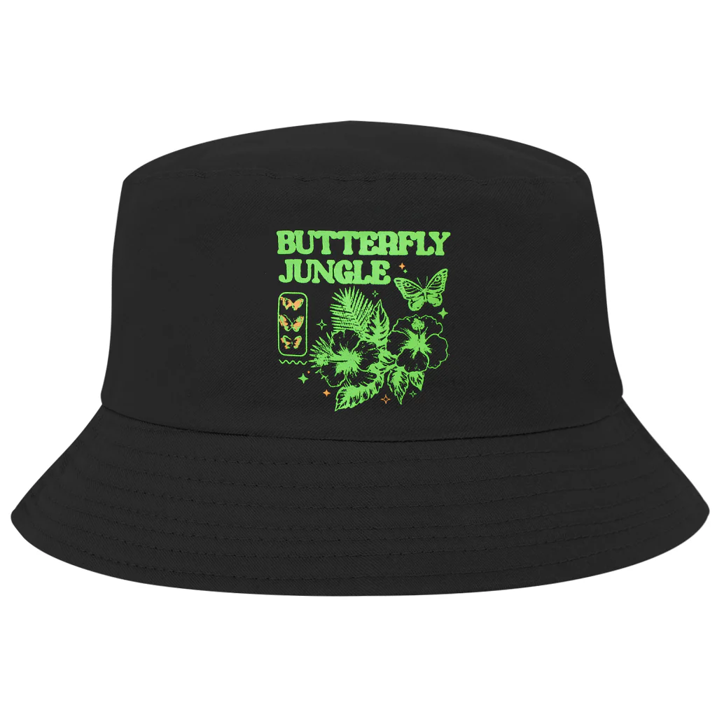 Hibiscus & Butterfly Reversible Bucket Hat - Image 3