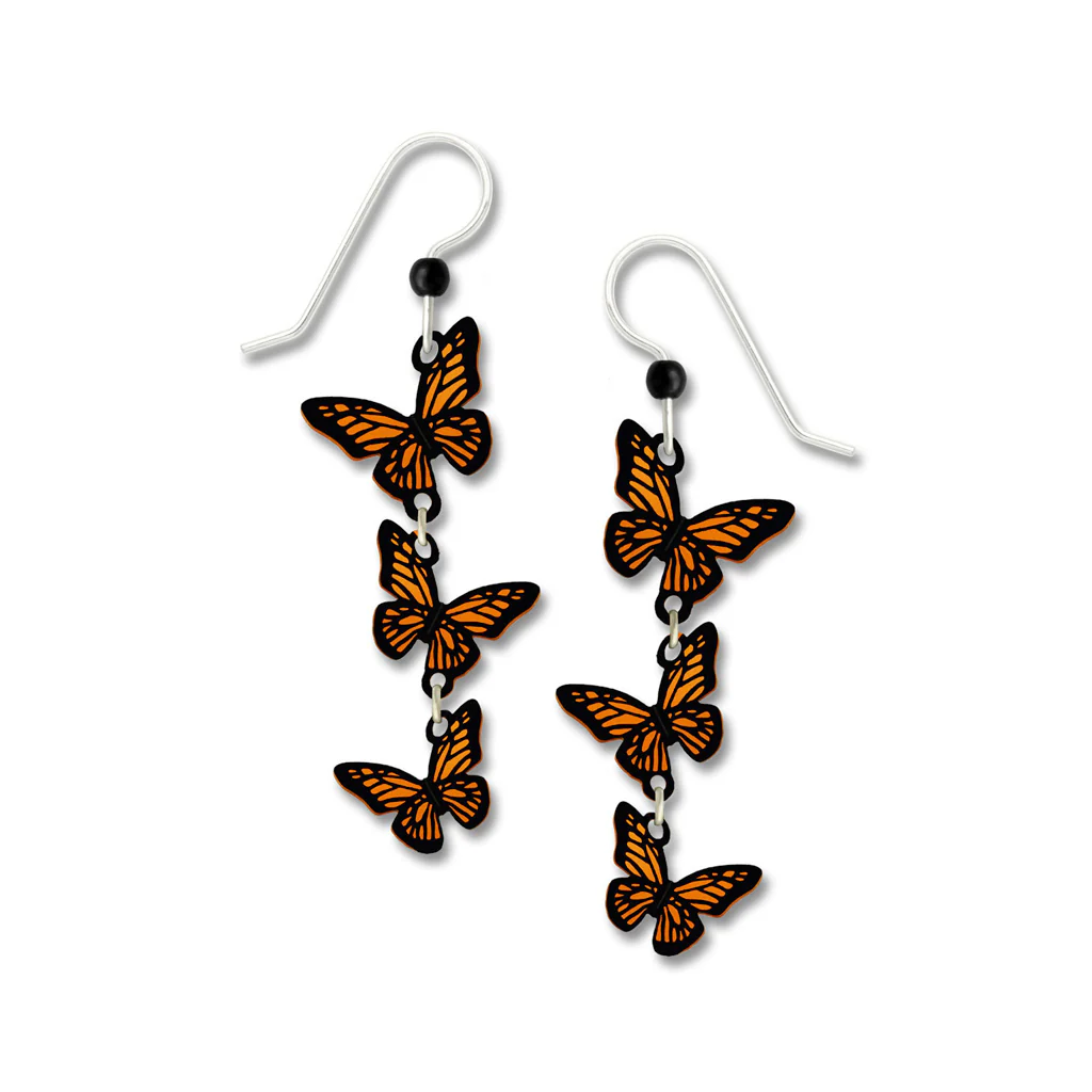 Monarch Butterfly Trio Earrings