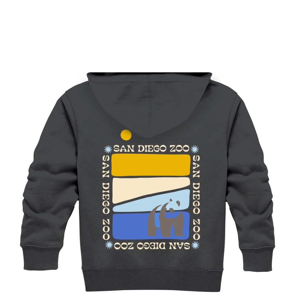 Panda Good Vibes Kids Hooded Sweatshirt - Image 3