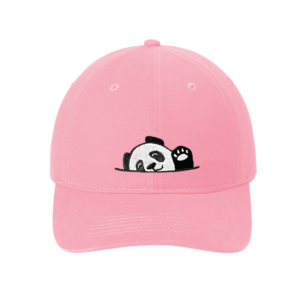 Panda Hi Kids Baseball Cap - Pink