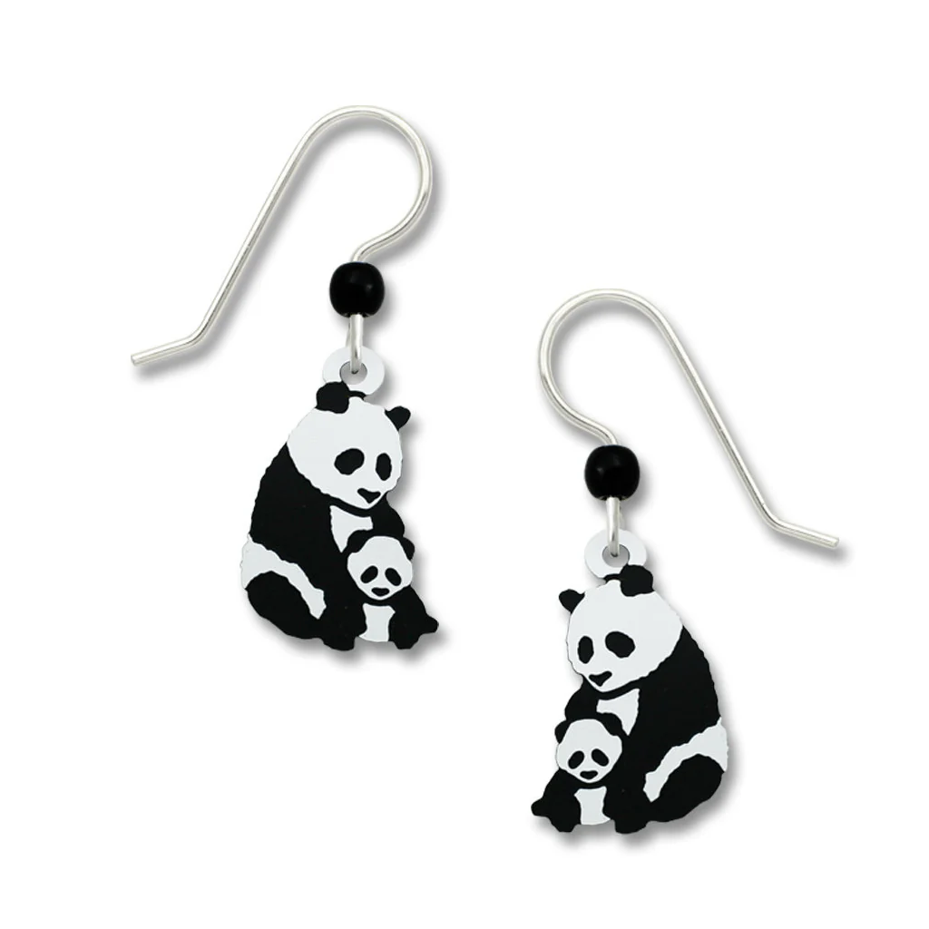 Panda Mom & Cub Earrings