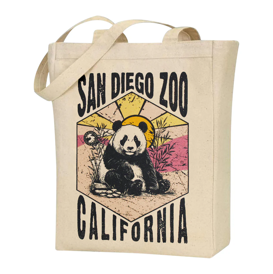 Panda Rays Canvas Tote Bag
