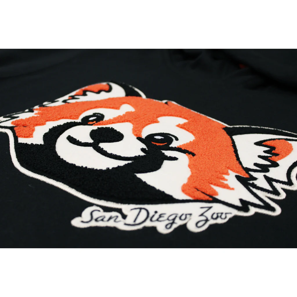 Red Panda Chenille Hooded Sweatshirt - Image 3