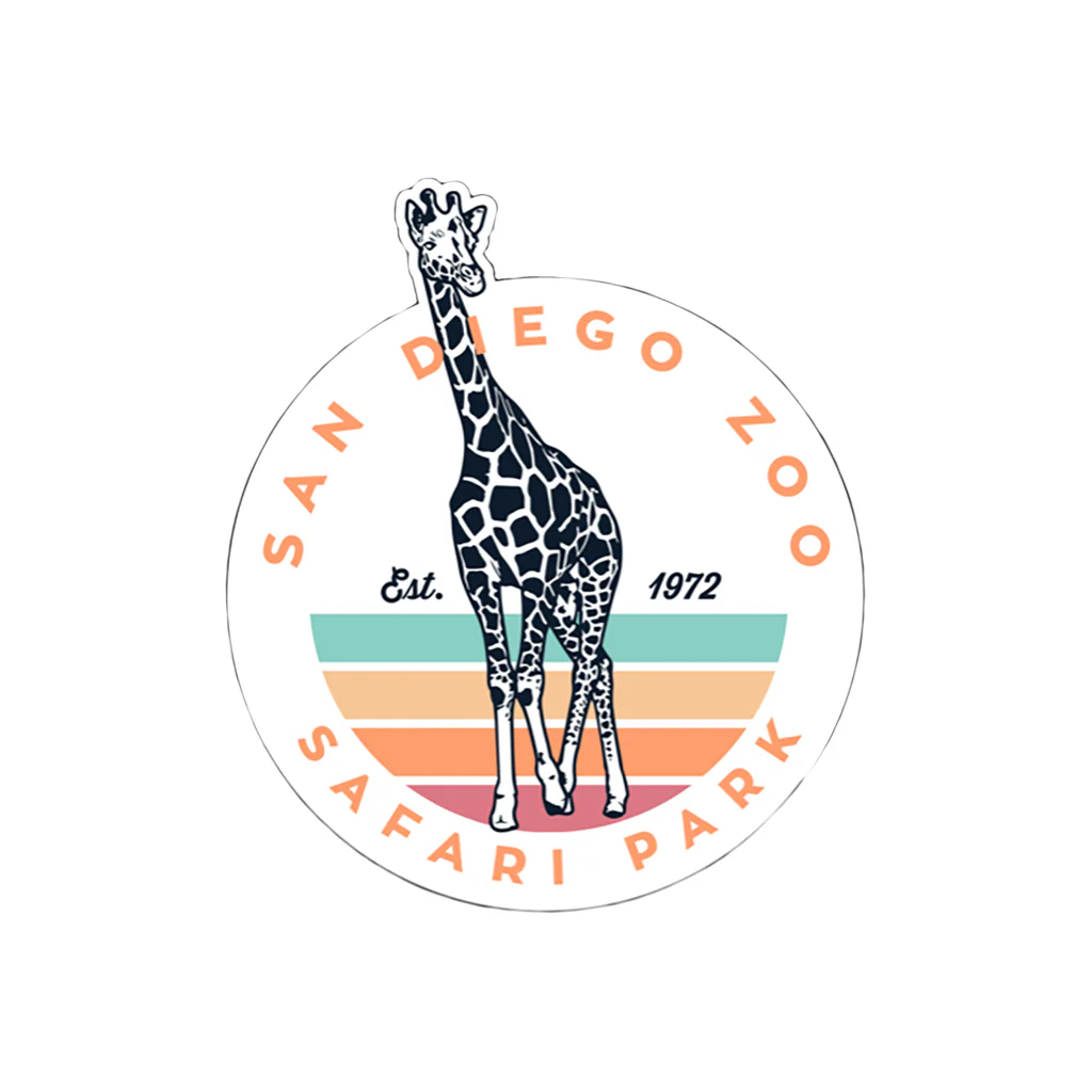 Retro Giraffe Est. 1972 Sticker