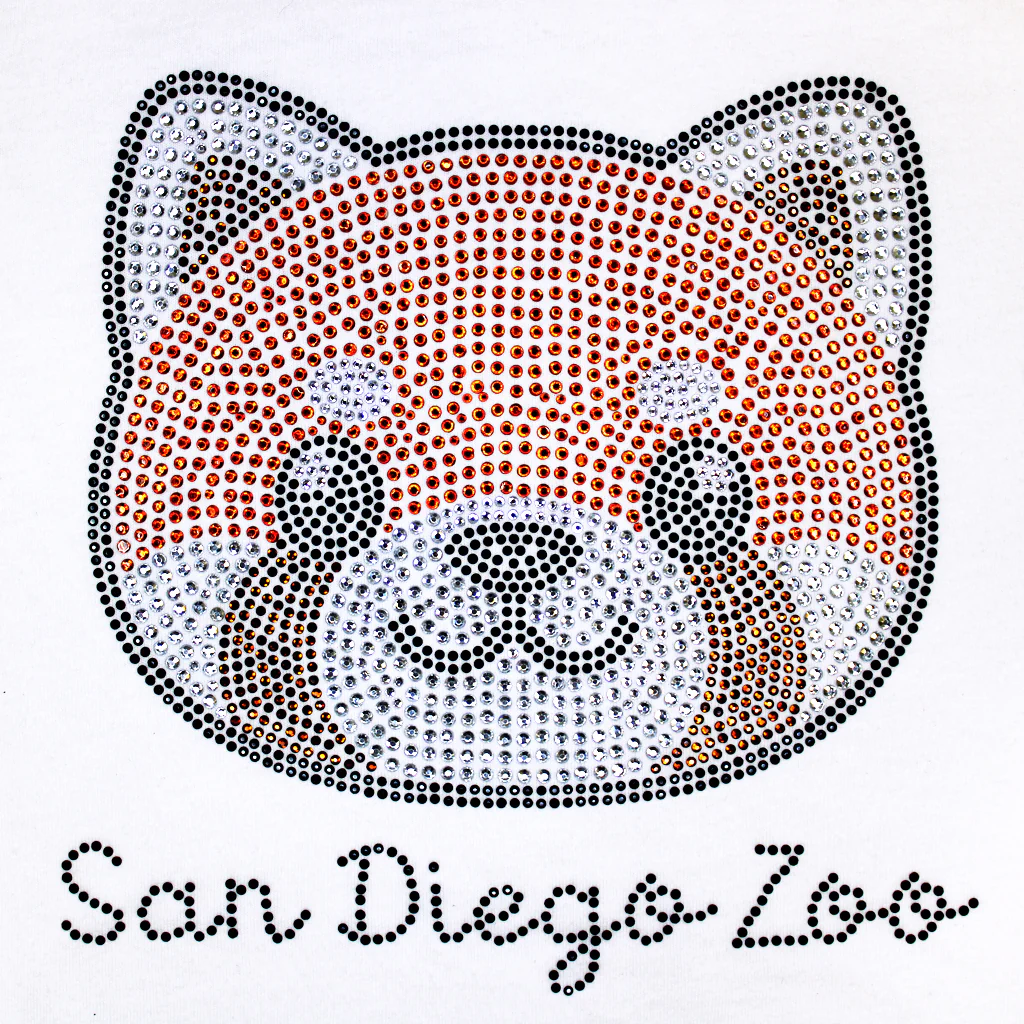 Rhinestone Red Panda Face Toddler Tee - Image 3