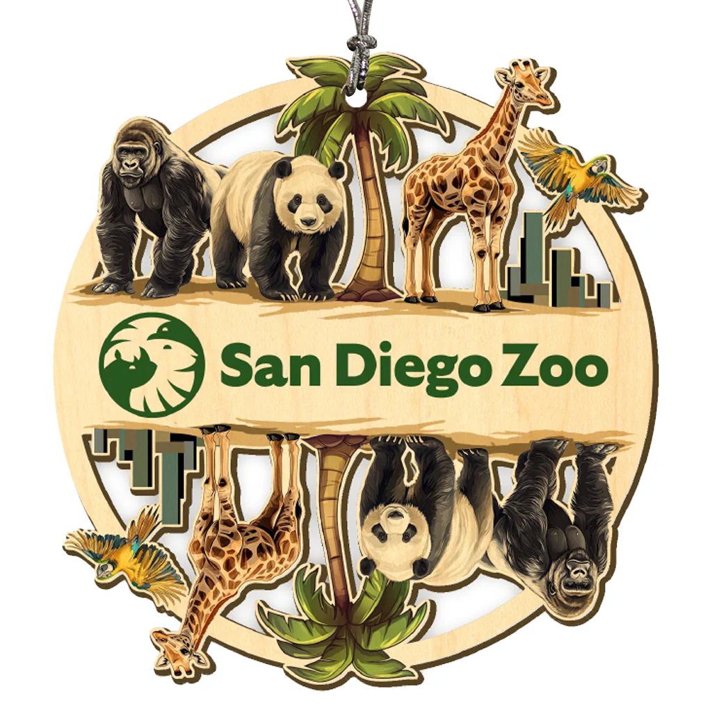 San Diego Zoo Animals Wooden Ornament