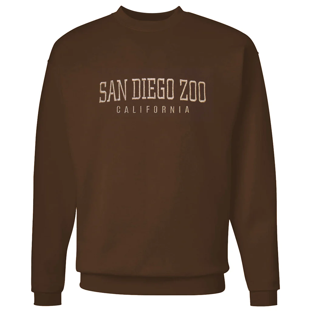 San Diego Zoo Embroidered Crew Sweatshirt
