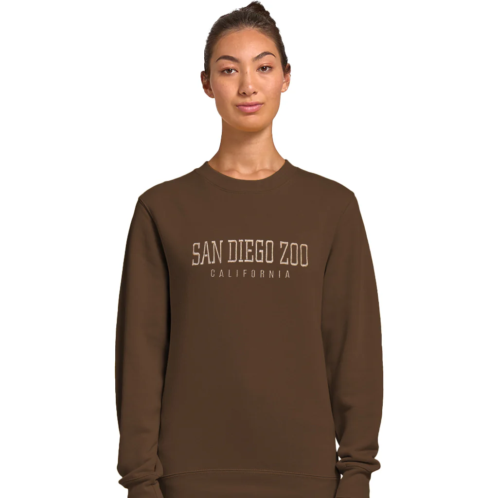 San Diego Zoo Embroidered Crew Sweatshirt - Image 3