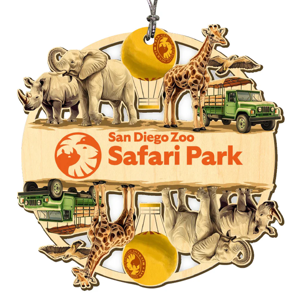 San Diego Zoo Safari Park Animals Wooden Ornament