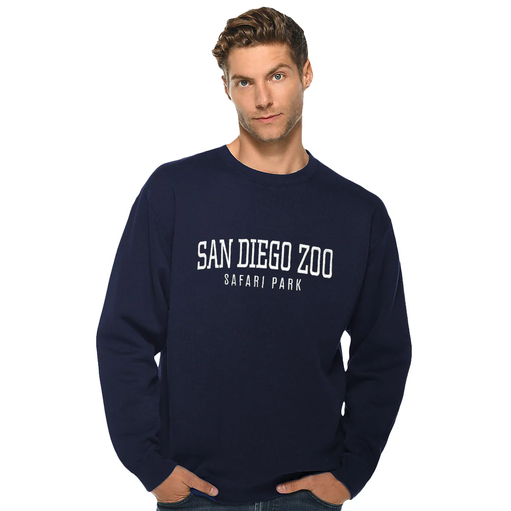 San Diego Zoo Safari Park Embroidered Crew Sweatshirt - Image 2