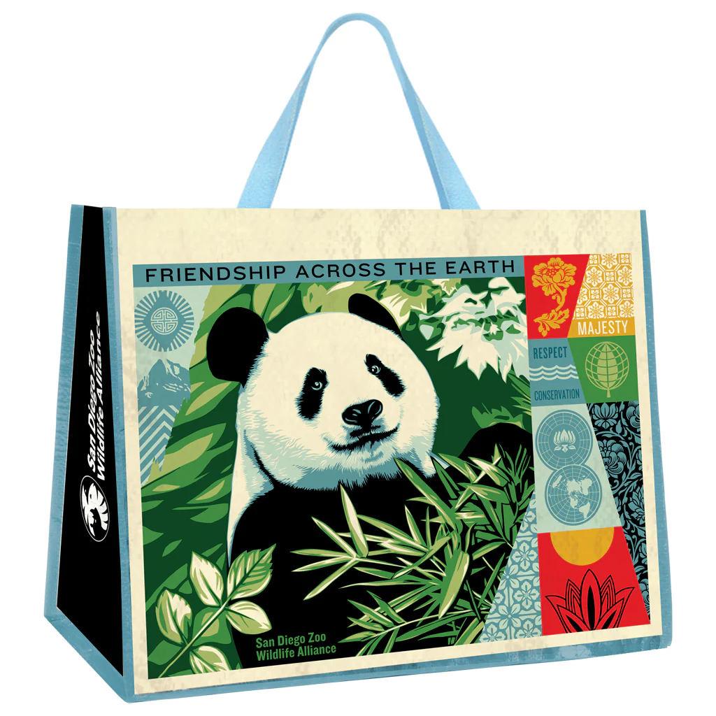 San Diego Zoo Shepard Fairey Giant Panda Shopping Tote