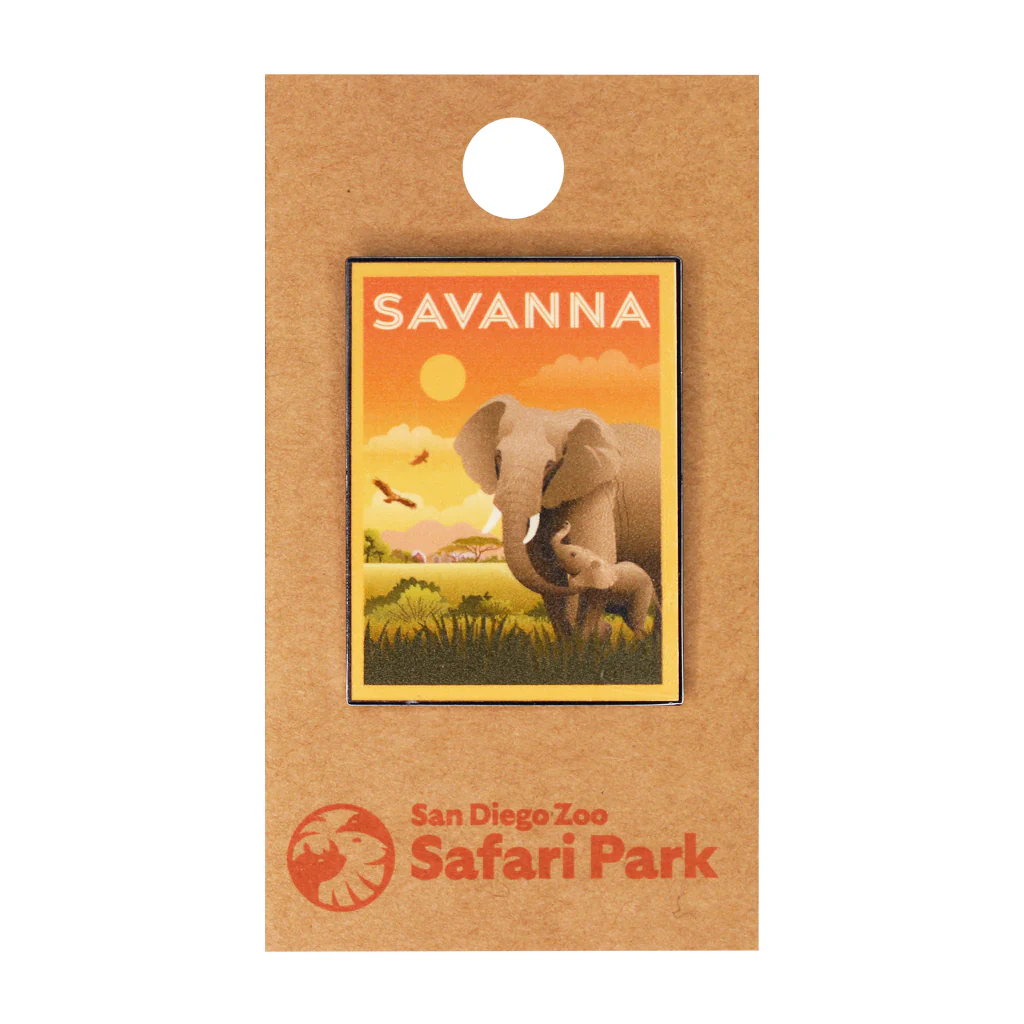 Savanna Elephant Trading Pin