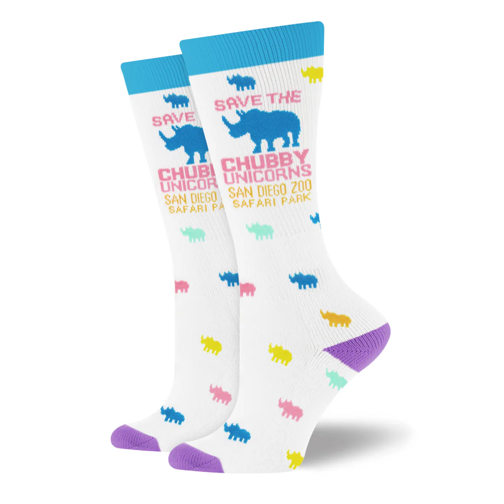 Save The Chubby Unicorns Ladies Socks