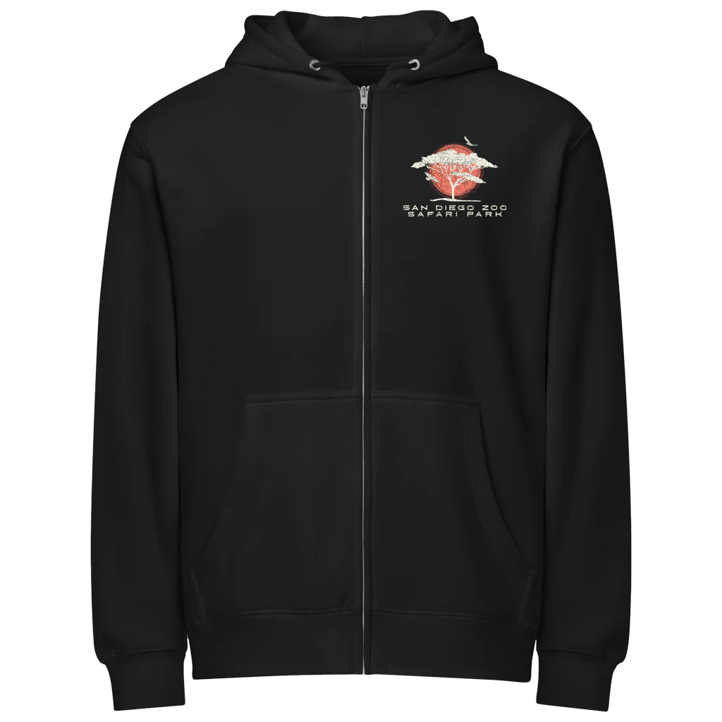 Serengeti Giraffe Zip Hooded Sweatshirt - Image 2