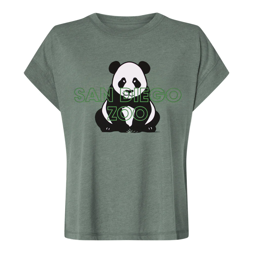 Sitting Giant Panda Boxy Ladies Tee